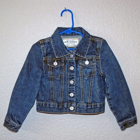 Arizona Jean Company Blue Denim Jacket with snaps Size 4 girls - Picture 1 of 6